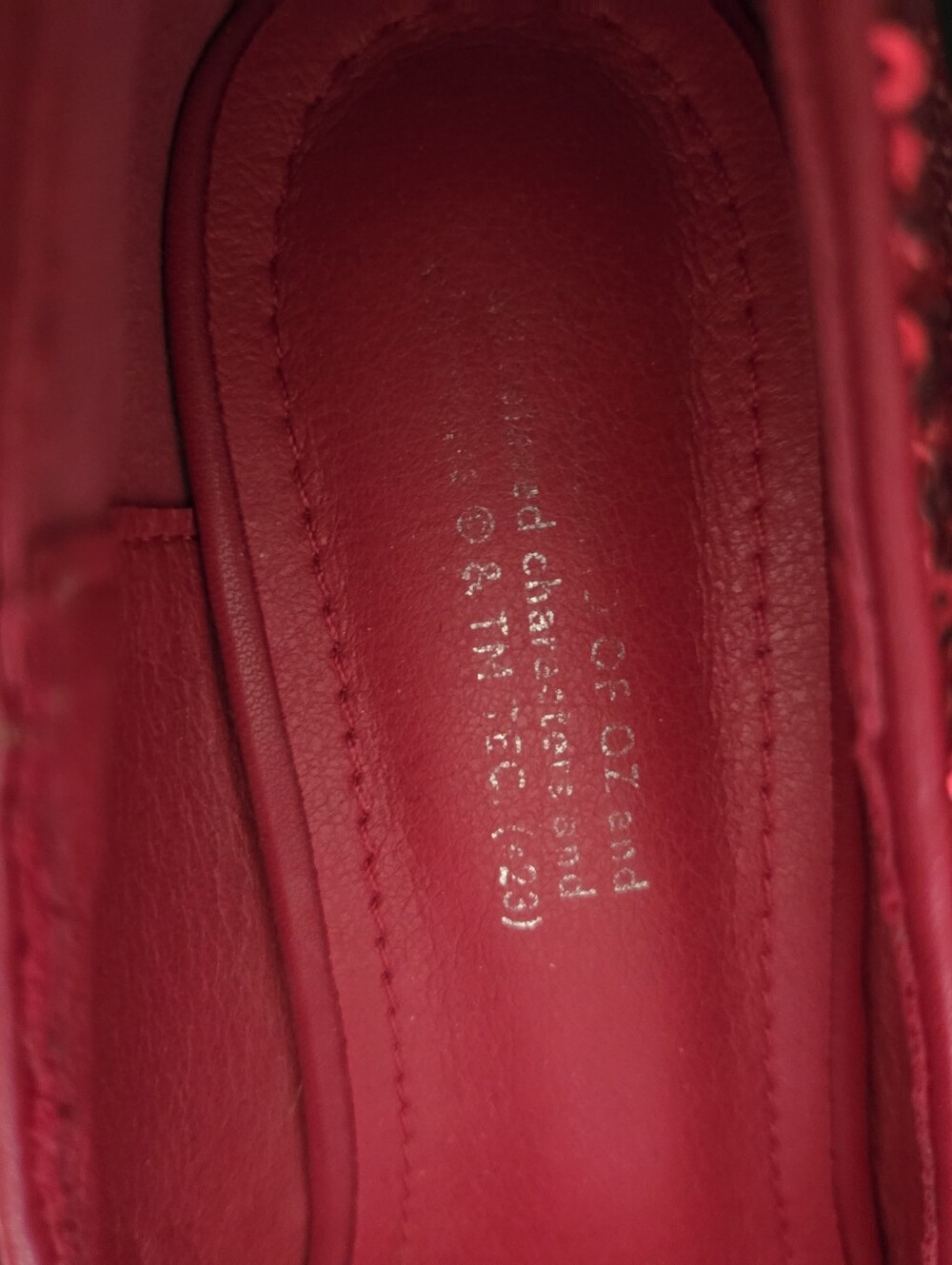 Ruby Slippers Size 7 Red Block Heel - Picture 6 of 7